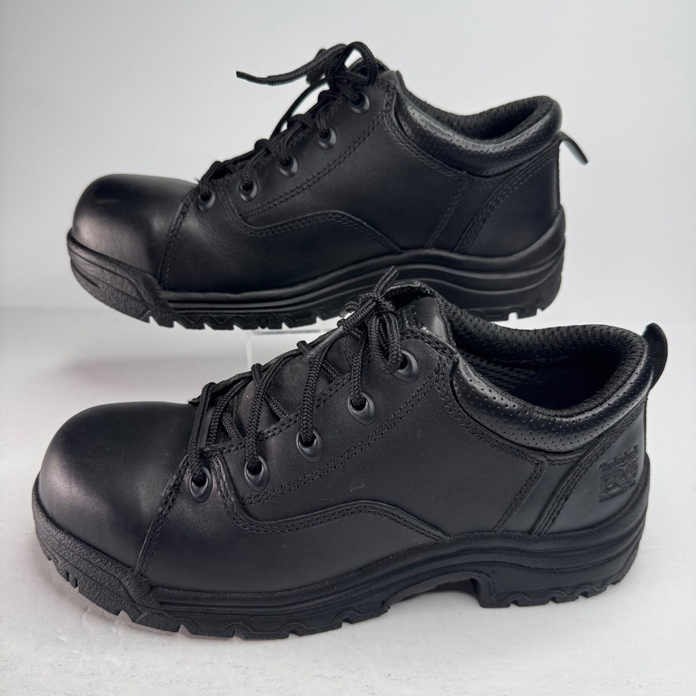 Timberland PRO Womens Black Leather Work Shoes 90670 A3116 Size 8 M
